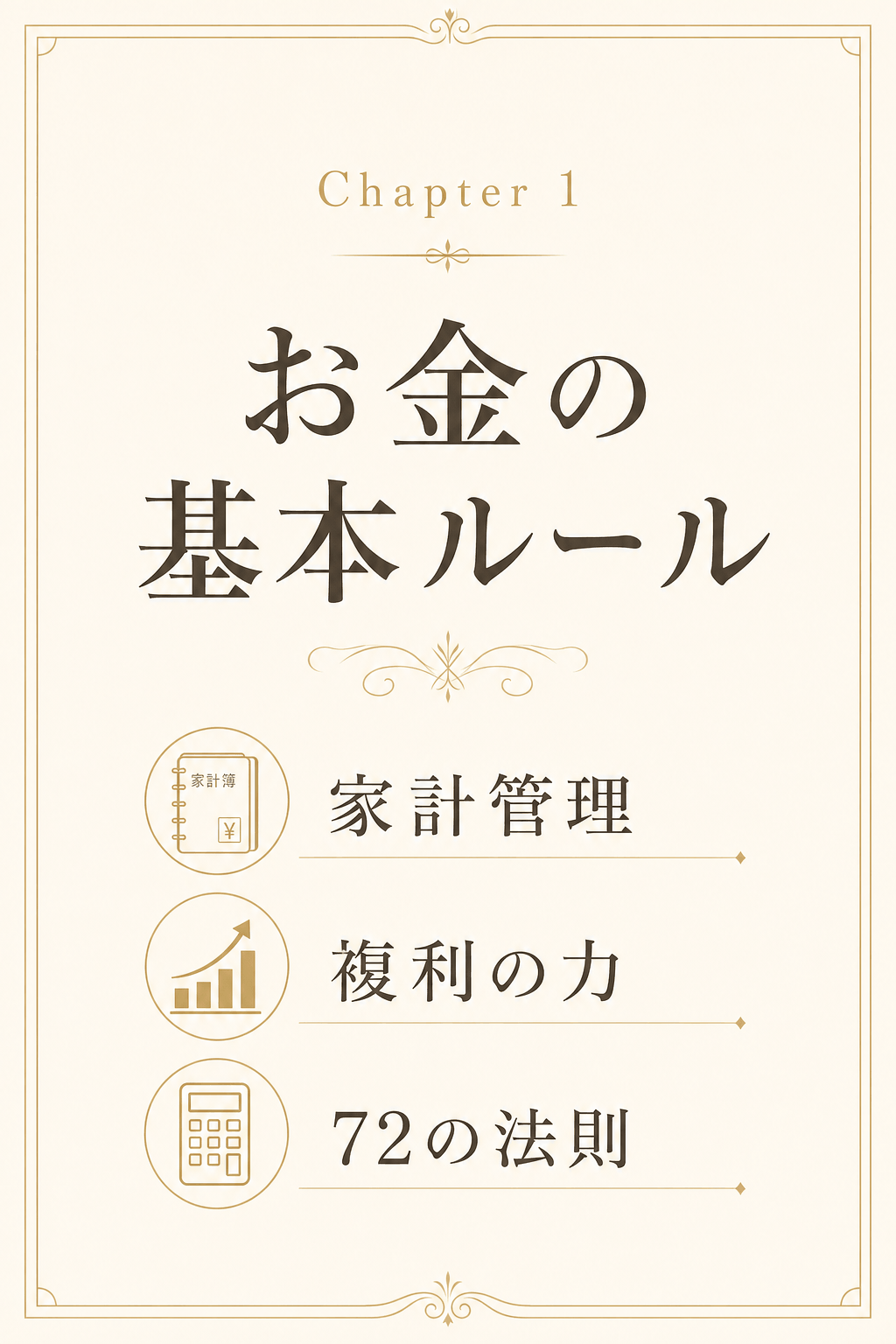 第1章 お金の基本ルール（家計管理・複利の力・72の法則）
