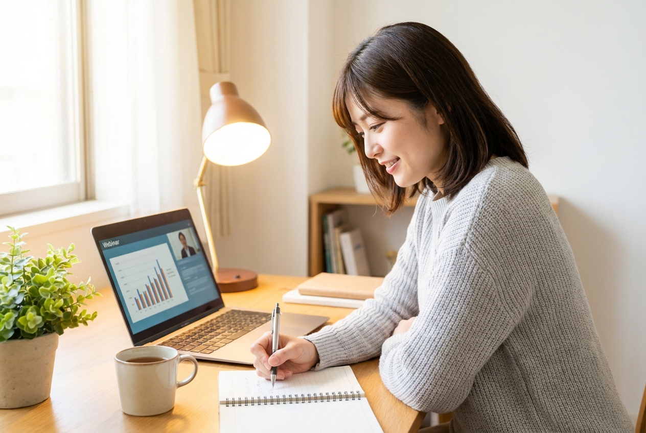 自宅でオンラインセミナー受講